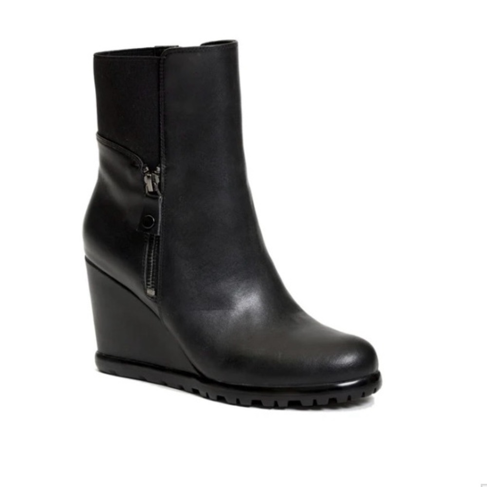 Atelier Women’s Leather Waterproof Wedge Bootie